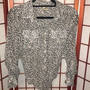 Animal print dress shirt